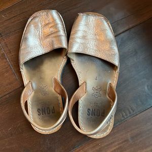 Rose Gold Pons Sandals Size 7